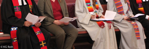 Mitwirkende Hauptamtliche bei einem Gottesdienst